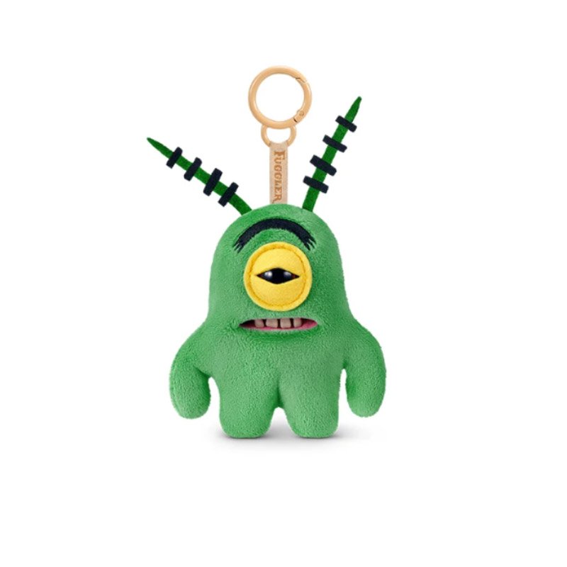 ZURU Fuggler SpongeBob Plankton Keychain Plush featuring quirky Plankton-inspired plush monster collectible design