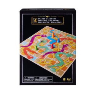 Spin Master Games Snakes & Ladders board game with gameboard and pieces