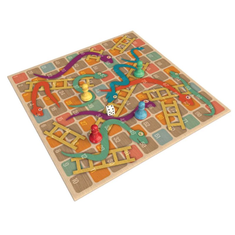 Cardinal Snakes & Ladders gameboard showing ladders and snakes