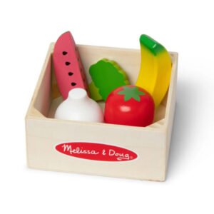 Melissa & Doug Wooden Food Groups Play Set Produce with banana, tomato, watermelon, onion, and broccoli