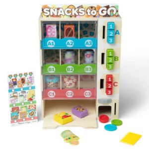 Melissa & Doug Sort, Stock, Select Wooden Vending Machine play set with play food