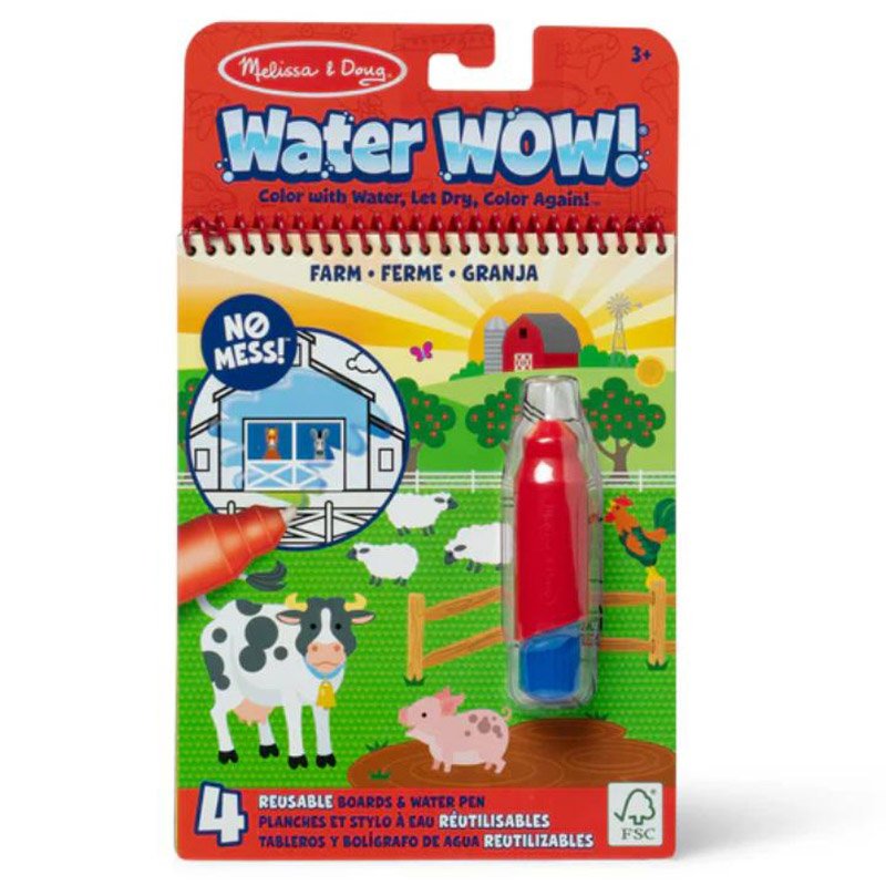 Melissa & Doug Water Wow Farm water-reveal pad with water pen