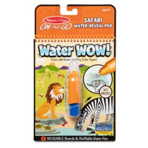 Melissa & Doug Water Wow Safari water-reveal pad with water pen