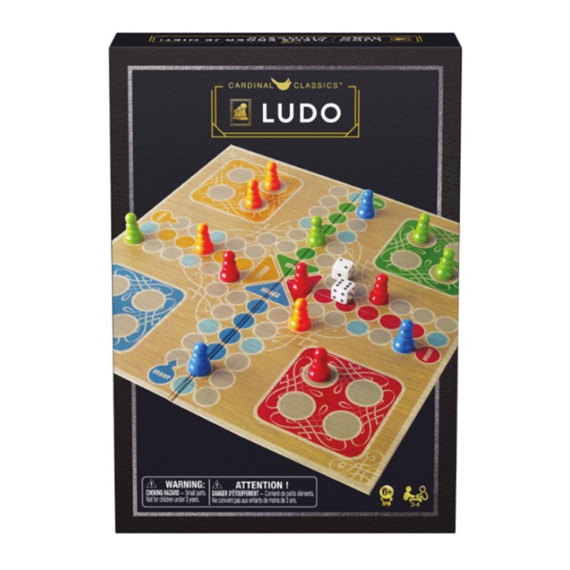 Cardinal Classics Ludo board game with folding board and coloured pegs