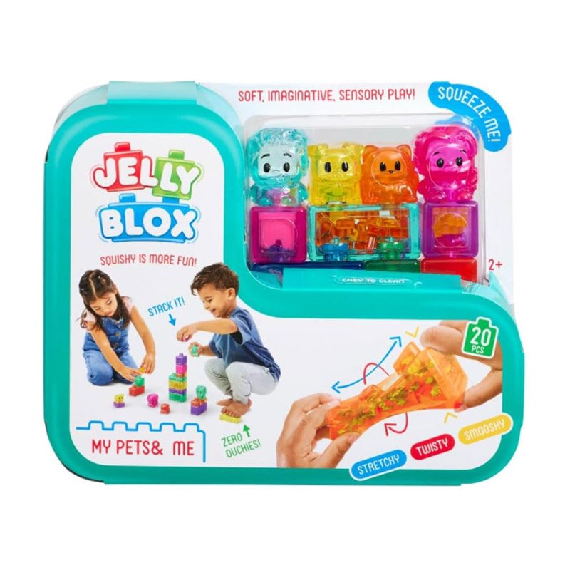 Jelly Blox My Pets and Me 20-piece squishy sensory building set