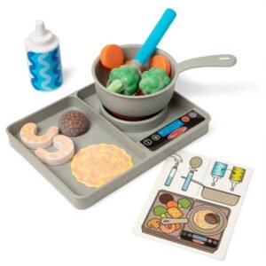 Melissa & Doug Simmer & Stir Stovetop Play Set with color-changing play food