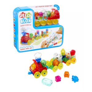 Jelly Blox Squish Train Set 35-piece squishy sensory building set